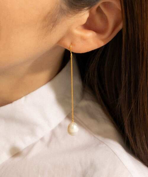 SMELLY so’ pearl chain pierce gld（ピアス（両耳用））｜SMELLY（スメリー）