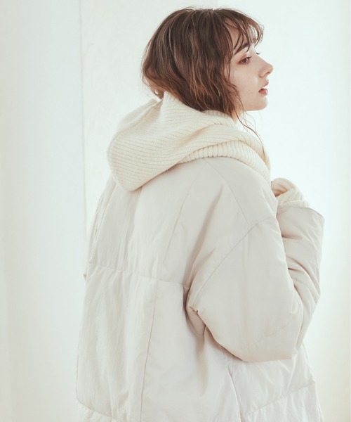 ANGIE（アンジー）の「リブニットバラクラバ＆アームウォーマーセット（ネックウォーマー/スヌード・レディース・杢グレー/ベージュ/ブラック/アイボリー・FREE）」の15枚目の写真