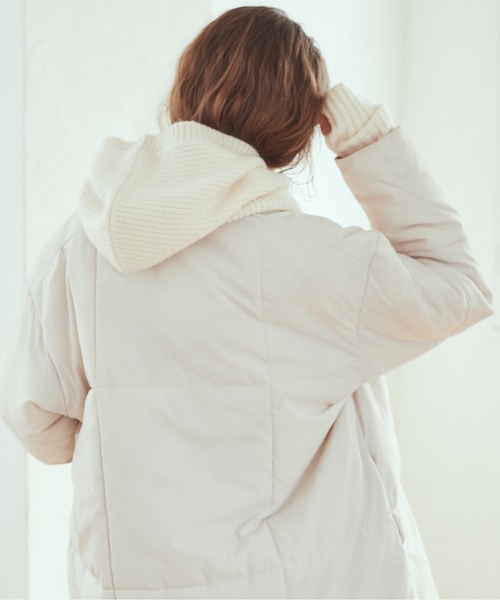 ANGIE（アンジー）の「リブニットバラクラバ＆アームウォーマーセット（ネックウォーマー/スヌード・レディース・杢グレー/ベージュ/ブラック/アイボリー・FREE）」の16枚目の写真