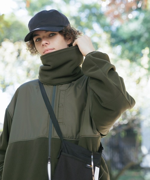 Sandinista(サンディニスタ)の「POLARTEC Wind Pro Fleece Neck Warmer / ポーラテックウインドプロフリースネックウォーマー(ネックウォーマー/スヌード・メンズ・ブラック/オリーブ・FREE)」の14枚目の写真