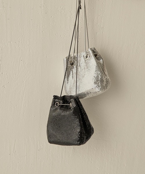 PAPILLONNER（パピヨネ）の「メタルメッシュバッグ/PAPILLONNER/パピヨネ（ショルダーバッグ・レディース・ブラック/シルバー/ゴールド・FREE）」の2枚目の写真