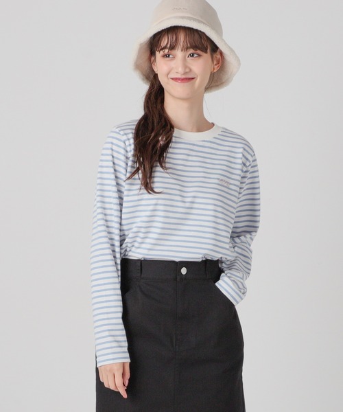 Honeys（ハニーズ）の「ボーダーＴシャツ（Tシャツ/カットソー・レディース・ホワイト系その他/ホワイト×ネイビー/ホワイト×ライム/ホワイト×ピンク・S/M/L）」の14枚目の写真