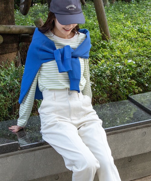 Honeys（ハニーズ）の「ボーダーＴシャツ（Tシャツ/カットソー・レディース・ホワイト系その他/ホワイト×ネイビー/ホワイト×ライム/ホワイト×ピンク・S/M/L）」の11枚目の写真