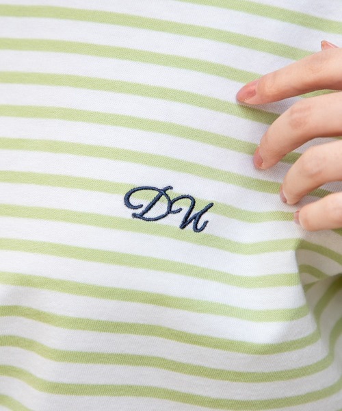 Honeys（ハニーズ）の「ボーダーＴシャツ（Tシャツ/カットソー・レディース・ホワイト系その他/ホワイト×ネイビー/ホワイト×ライム/ホワイト×ピンク・S/M/L）」の13枚目の写真