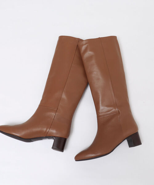 MARIAN（マリアン）の「【MARIAN/ マリアン】アーモンドトゥジップレスロングブーツ（ブーツ・レディース・ベージュ/ブラック/キャメル・37/36/38）」の8枚目の写真