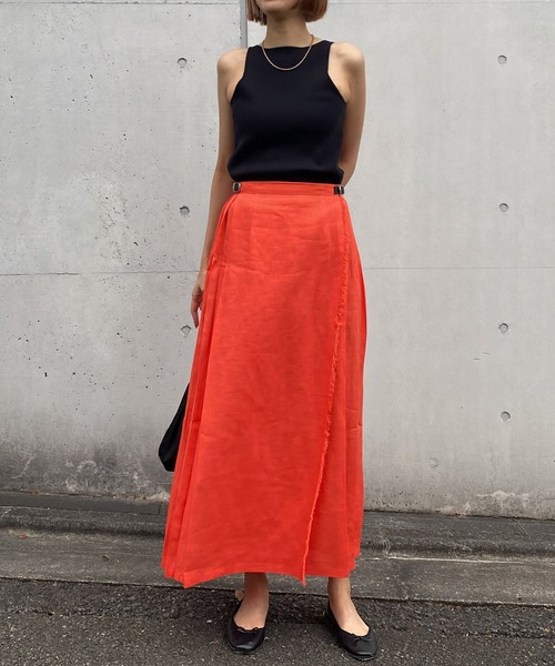 audrey and john wad（オードリーアンドジョンワッド）の「アメリカンスリーブニットタンクトップ -手洗い可-（タンクトップ・レディース・オフホワイト/ブラウン/ブラック/ライトグリーン・FREE）」の22枚目の写真