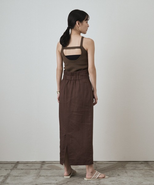 audrey and john wad（オードリーアンドジョンワッド）の「アメリカンスリーブニットタンクトップ -手洗い可-（タンクトップ・レディース・オフホワイト/ブラウン/ブラック/ライトグリーン・FREE）」の11枚目の写真