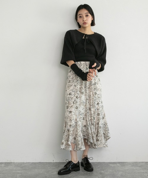 mysty woman（ミスティウーマン）の「アームカバー3Pニット　183872（ニット/セーター・レディース・オフホワイト/ブラック/ピンクベージュ・FREE）」の10枚目の写真