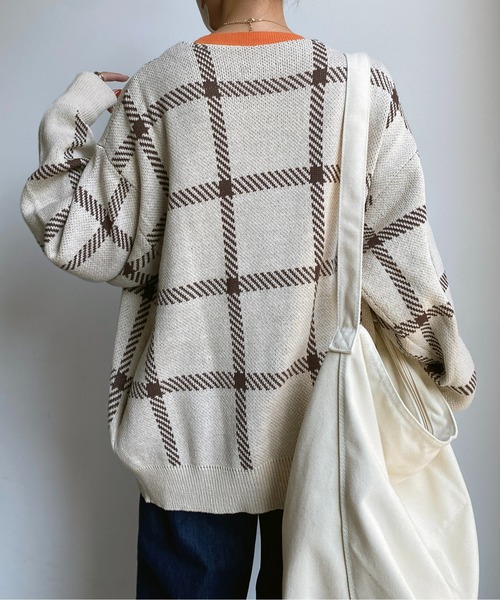 CPCM（シーピーシーエム）の「アソートチェック柄カーディガン（カーディガン/ボレロ・メンズ・グリーン/イエロー/アイボリー/サックスブルー・LARGE/MEDIUM）」の8枚目の写真