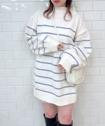 OLIVE des OLIVE | ボーダーチュニック(ニット/セーター)