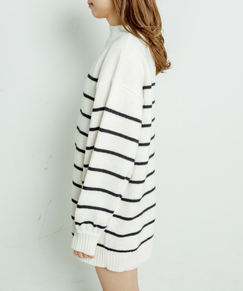 OLIVE des OLIVE(オリーブデオリーブ)の「ボーダーチュニック(ニット/セーター・レディース・ブルー/アイボリー・FREE)」の20枚目の写真