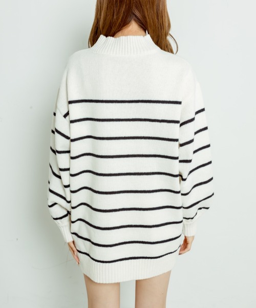 OLIVE des OLIVE(オリーブデオリーブ)の「ボーダーチュニック(ニット/セーター・レディース・ブルー/アイボリー・FREE)」の21枚目の写真