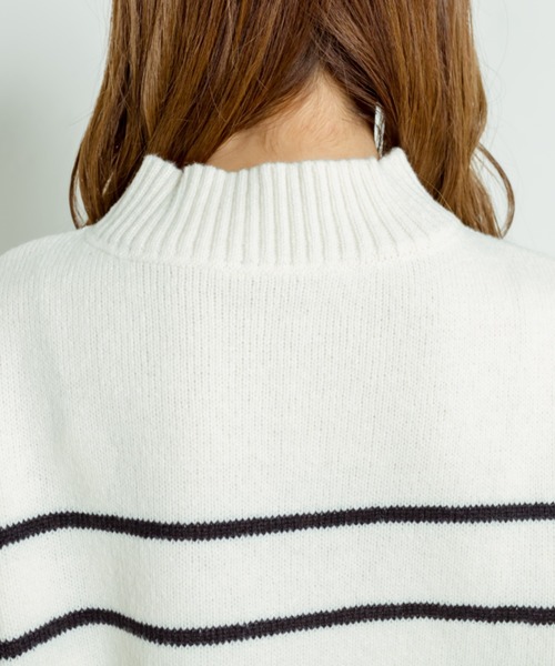 OLIVE des OLIVE(オリーブデオリーブ)の「ボーダーチュニック(ニット/セーター・レディース・ブルー/アイボリー・FREE)」の22枚目の写真