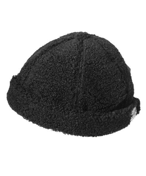 14+（イチヨンプラス）の「ボアフィッシャーマンキャップ（キャップ・レディース・ブラック/ベージュ/パープル/ダークブラウン/マスタード/チャコールグレー・FREE/54cm）」の2枚目の写真