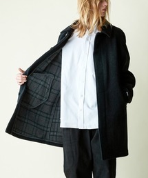 rehacer | 【 WEB限定 】 rehacer : Wool Check Bonding Coat / ウールチェック ボンディング コート(チェスターコート)