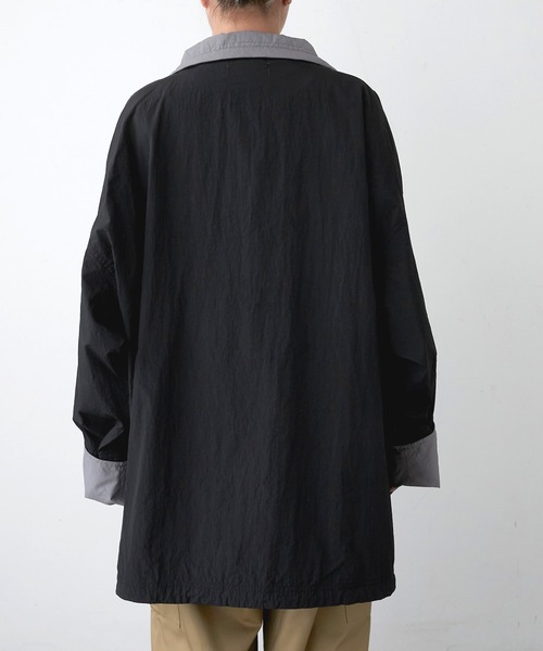 【セオリー】4wayアノラック風ジップアップロングブルゾン ブラック黒 21AW Wool Zip-up Blouson Color: Black | ＋CLOTHET ONLINE