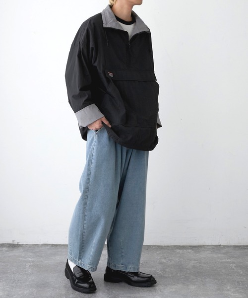 MONO-MART LADY'S（モノマートレディース）の「ナイロン配色ハーフジップアノラックプルオーバー（ブルゾン・レディース・ライトグリーン/アイボリー/ブラック/ピンク/ネイビー・FREE）」の21枚目の写真