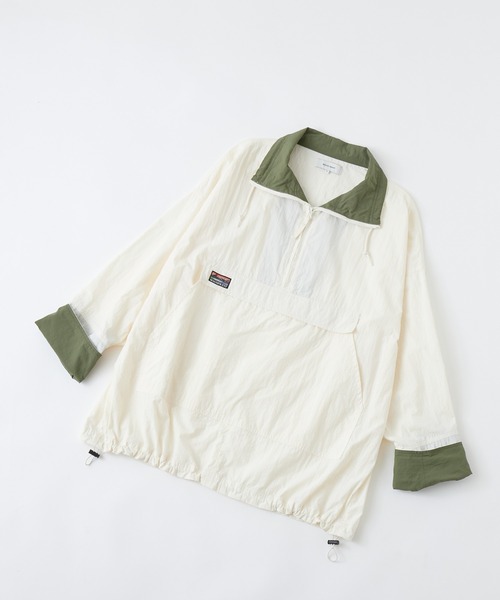 MONO-MART LADY'S（モノマートレディース）の「ナイロン配色ハーフジップアノラックプルオーバー（ブルゾン・レディース・ライトグリーン/アイボリー/ブラック/ピンク/ネイビー・FREE）」の18枚目の写真