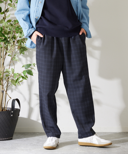 417 EDIFICE（フォーワンセブンエディフィス）の「バスケットワイドイージーパンツ（スラックス・メンズ・ホワイト/ブラック/ネイビー/ブラウン/グリーン・MEDIUM/LARGE）」の5枚目の写真