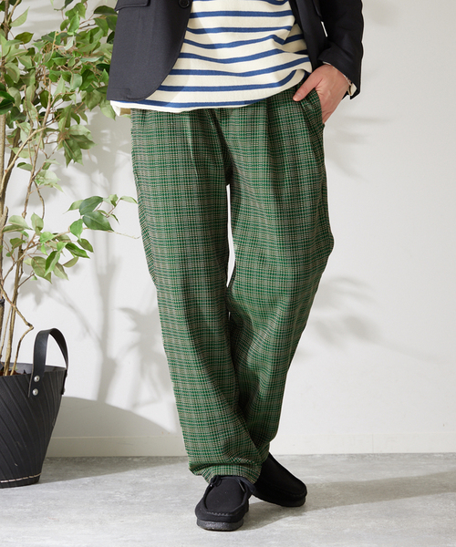 417 EDIFICE（フォーワンセブンエディフィス）の「バスケットワイドイージーパンツ（スラックス・メンズ・ホワイト/ブラック/ネイビー/ブラウン/グリーン・MEDIUM/LARGE）」の4枚目の写真