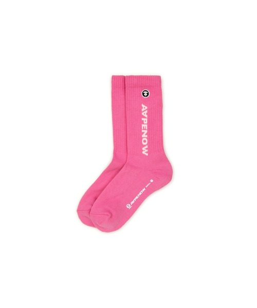 AAPE BY A BATHING APE(エーエイプバイアベイシングエイプ)の「AAPE NOW SOCKS L(ソックス/靴下・メンズ・カーキ/ブラック/ベージュ系その他7/ホワイト/グレー系その他5/ピンク/グリーン系その他・SMALL/LARGE)」の7枚目の写真
