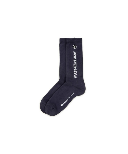 AAPE BY A BATHING APE(エーエイプバイアベイシングエイプ)の「AAPE NOW SOCKS L(ソックス/靴下・メンズ・カーキ/ブラック/ベージュ系その他7/ホワイト/グレー系その他5/ピンク/グリーン系その他・SMALL/LARGE)」の4枚目の写真