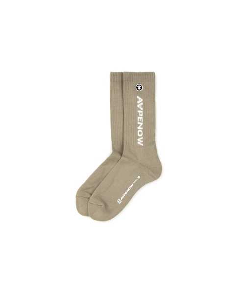 AAPE BY A BATHING APE(エーエイプバイアベイシングエイプ)の「AAPE NOW SOCKS L(ソックス/靴下・メンズ・カーキ/ブラック/ベージュ系その他7/ホワイト/グレー系その他5/ピンク/グリーン系その他・SMALL/LARGE)」の5枚目の写真