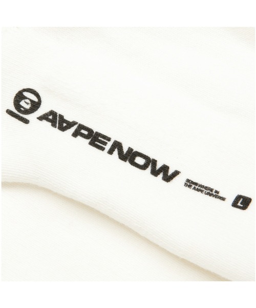 AAPE BY A BATHING APE(エーエイプバイアベイシングエイプ)の「AAPE NOW SOCKS L(ソックス/靴下・メンズ・カーキ/ブラック/ベージュ系その他7/ホワイト/グレー系その他5/ピンク/グリーン系その他・SMALL/LARGE)」の12枚目の写真