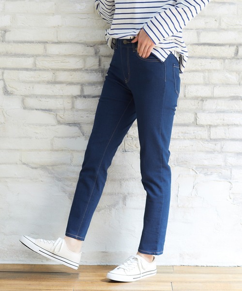 Honeys（ハニーズ）の「スリムデニムスキニー（股下６４ｃｍ）（デニムパンツ・レディース・ブラック/ブルー/ワンウォッシュ/ライトインディゴブルー・SS/S/M/L/LL）」の6枚目の写真