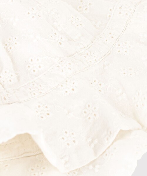 PETIT BATEAU（プチバトー）の「ポプリンクロシェ（ハット・キッズ・オフホワイト・18MONTH/36MONTH/6MONTH）」の2枚目の写真