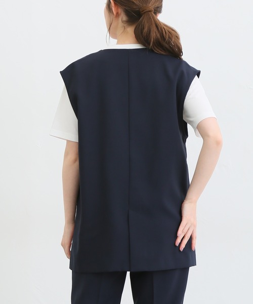 Honeys(ハニーズ)の「カラーレスジレ(ベスト・レディース・ブラック/グレイッシュベージュ/ネイビー/ミント・L/S/LL/M)」の12枚目の写真