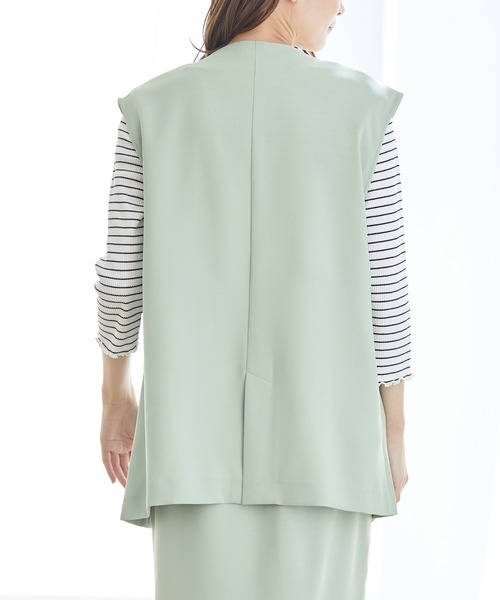 Honeys(ハニーズ)の「カラーレスジレ(ベスト・レディース・ブラック/グレイッシュベージュ/ネイビー/ミント・L/S/LL/M)」の17枚目の写真