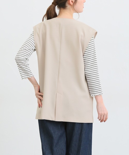 Honeys(ハニーズ)の「カラーレスジレ(ベスト・レディース・ブラック/グレイッシュベージュ/ネイビー/ミント・L/S/LL/M)」の22枚目の写真