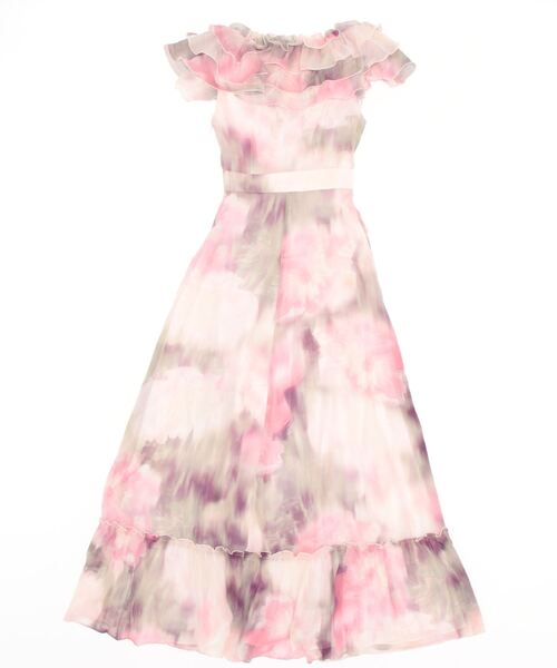 Ted Baker(テッドベーカー)の「KARENIE フリル フローラル マキシドレス(ドレス・レディース・コーラル・0/1/2/3)」の2枚目の写真