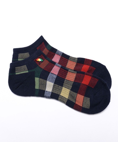 Arnold Palmer（アーノルドパーマー）の「パーマーチェック スニーカーソックス（ソックス/靴下・レディース・ベージュ/ネイビー・23-25cm/25-27CM）」の2枚目の写真