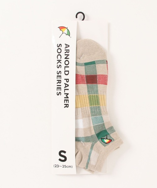 Arnold Palmer（アーノルドパーマー）の「パーマーチェック スニーカーソックス（ソックス/靴下・レディース・ベージュ/ネイビー・23-25cm/25-27CM）」の10枚目の写真