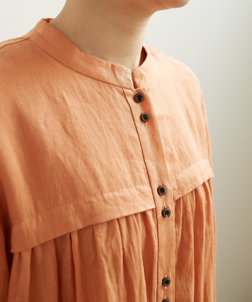 ♥夏の大特価Sale♥フレンチボディ　オールビスク　RCBUF16♥ bulle de savon（ビュルデサボン）の「60s フレンチリネン ギャザー