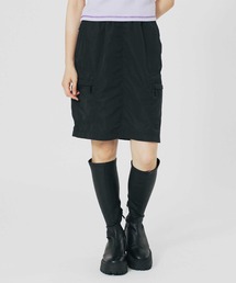 GATHERED WAIST CARGO SKIRT