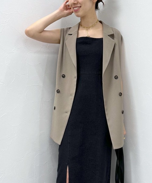 FOREVER 21(フォーエバー トゥエンティーワン)の「【VINTAGE】ジャケットジレ(ベスト・レディース・ベージュ/ブラック/ライトブラウン・FREE)」の3枚目の写真