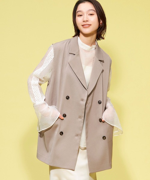 FOREVER 21(フォーエバー トゥエンティーワン)の「【VINTAGE】ジャケットジレ(ベスト・レディース・ベージュ/ブラック/ライトブラウン・FREE)」の6枚目の写真