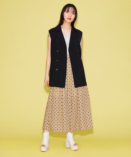 FOREVER 21(フォーエバー トゥエンティーワン)の「【VINTAGE】ジャケットジレ(ベスト・レディース・ベージュ/ブラック/ライトブラウン・FREE)」の10枚目の写真