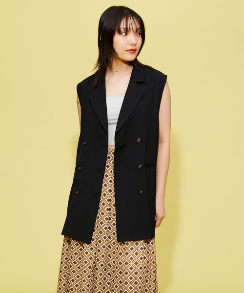 FOREVER 21(フォーエバー トゥエンティーワン)の「【VINTAGE】ジャケットジレ(ベスト・レディース・ベージュ/ブラック/ライトブラウン・FREE)」の7枚目の写真