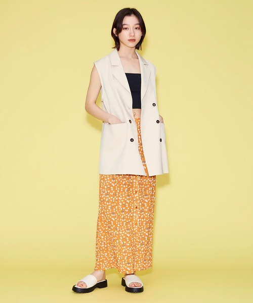 FOREVER 21(フォーエバー トゥエンティーワン)の「【VINTAGE】ジャケットジレ(ベスト・レディース・ベージュ/ブラック/ライトブラウン・FREE)」の4枚目の写真
