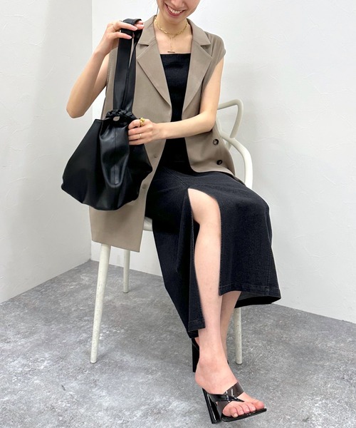 FOREVER 21(フォーエバー トゥエンティーワン)の「【VINTAGE】ジャケットジレ(ベスト・レディース・ベージュ/ブラック/ライトブラウン・FREE)」の16枚目の写真