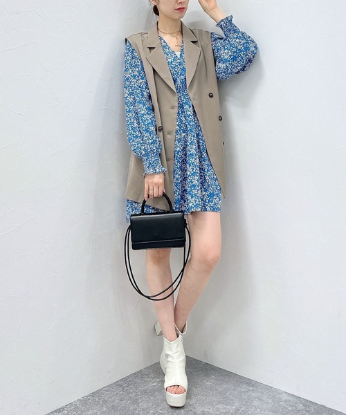 FOREVER 21(フォーエバー トゥエンティーワン)の「【VINTAGE】ジャケットジレ(ベスト・レディース・ベージュ/ブラック/ライトブラウン・FREE)」の20枚目の写真