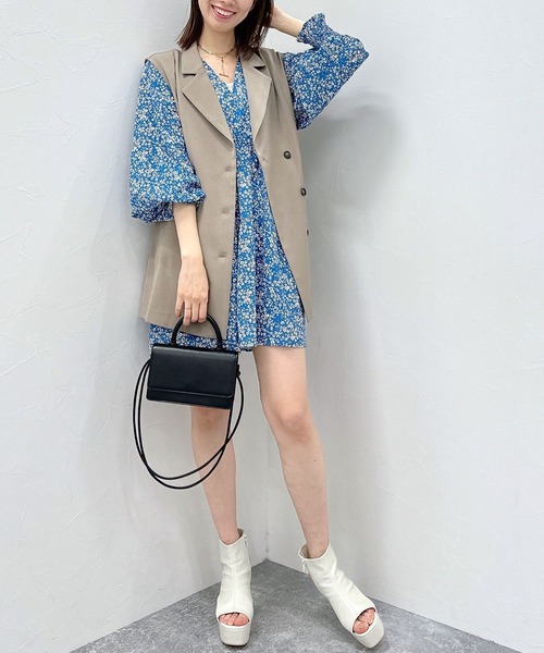 FOREVER 21(フォーエバー トゥエンティーワン)の「【VINTAGE】ジャケットジレ(ベスト・レディース・ベージュ/ブラック/ライトブラウン・FREE)」の22枚目の写真