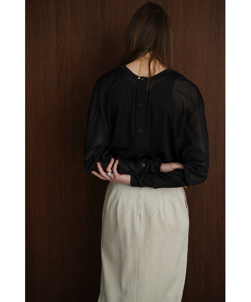 CLANE(クラネ)の「CLANE/クラネ/W FACE CENTER LINE CARDIGAN(カーディガン/ボレロ・レディース・ブルー/ブラック/ベージュ・1)」の5枚目の写真