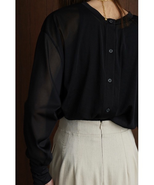 CLANE(クラネ)の「CLANE/クラネ/W FACE CENTER LINE CARDIGAN(カーディガン/ボレロ・レディース・ブルー/ブラック/ベージュ・1)」の8枚目の写真