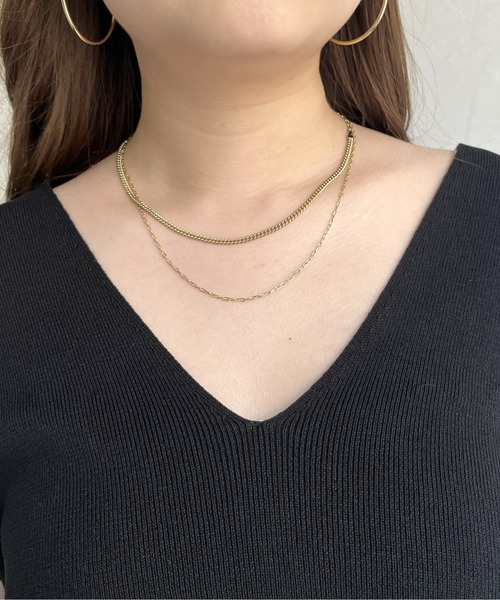 prose verse（プロズヴェール）の「ニットベスト×ニットキャミワンピースセット（ワンピース・レディース・ブラック/オフホワイト・ﾌﾘ-）」の16枚目の写真