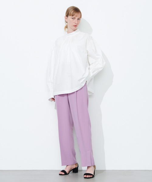 N.O.R.C（ノーク）の「サイドヘムスリットパンツ（スラックス・レディース・ライラック/ベージュ/ブラック・S/M）」の5枚目の写真